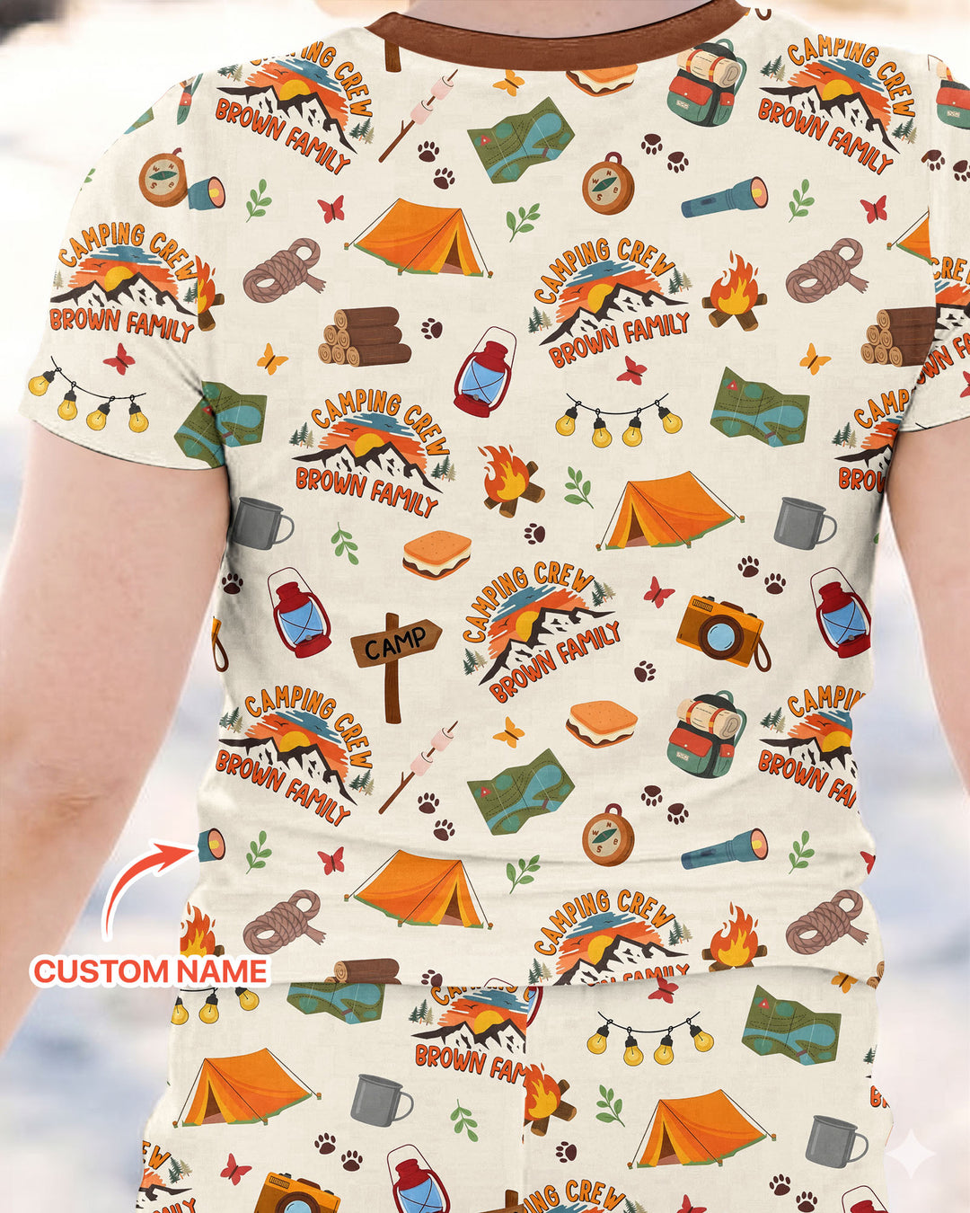 Zweiteiliges, kurzärmliges Pyjama-Set mit Marienkäfern