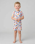 Template Zweiteiliges Pyjama-Set mit kurzen Ärmeln und Shorts
