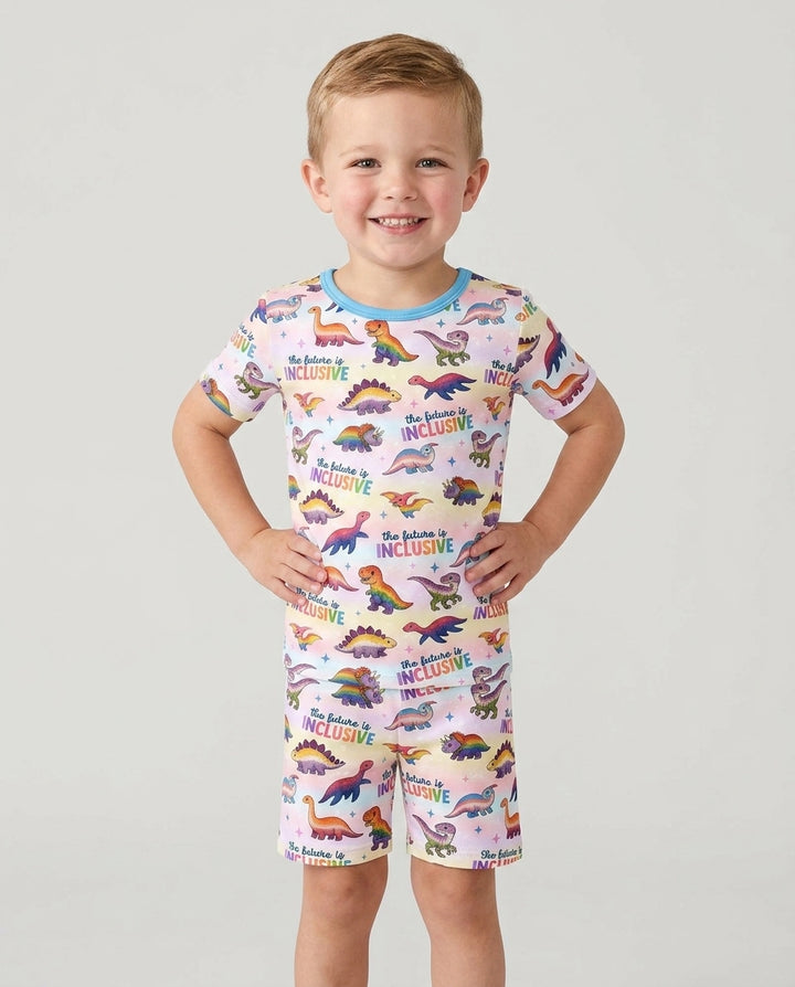 The Future is Inclusive Bamboo Two Piece Short Sleeve Shorts Pajama Set