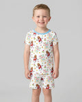 Jesus Loves Me Bamboo Two Piece Short Sleeve Shorts Pajama Set