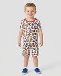 Kawaii Animals Soccer Tour 2026 Family Matching Bamboo Two Piece Short Sleeve Shorts Pajama Set