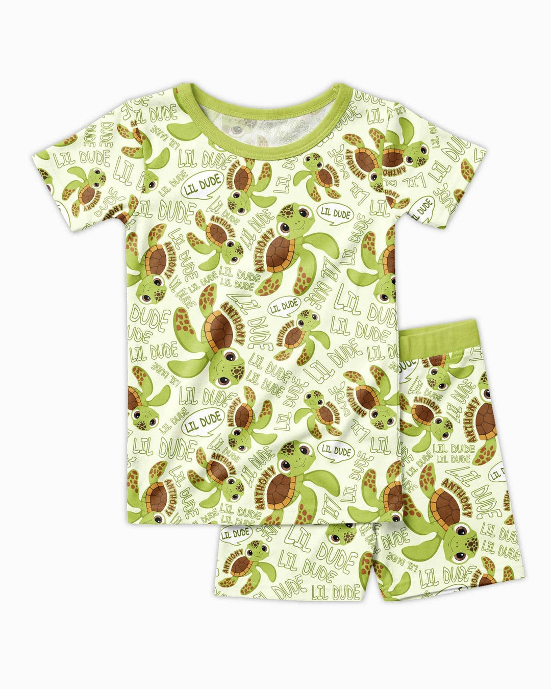 Zweiteiliges Pyjama-Set mit kurzen Ärmeln und Shorts im Sommer-Design