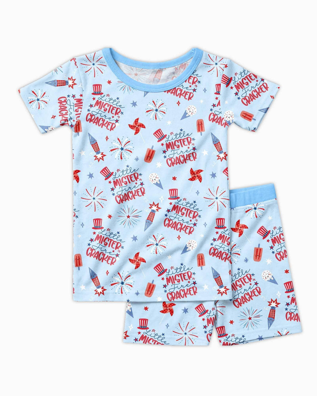 Conjunto de Pijama de Dos Piezas de Bambú con Mangas Cortas y Pantalones Cortos