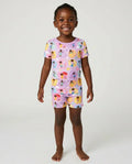 African American Girl I Am Loved Bamboo Two Piece Short Sleeve Shorts Pajama Set