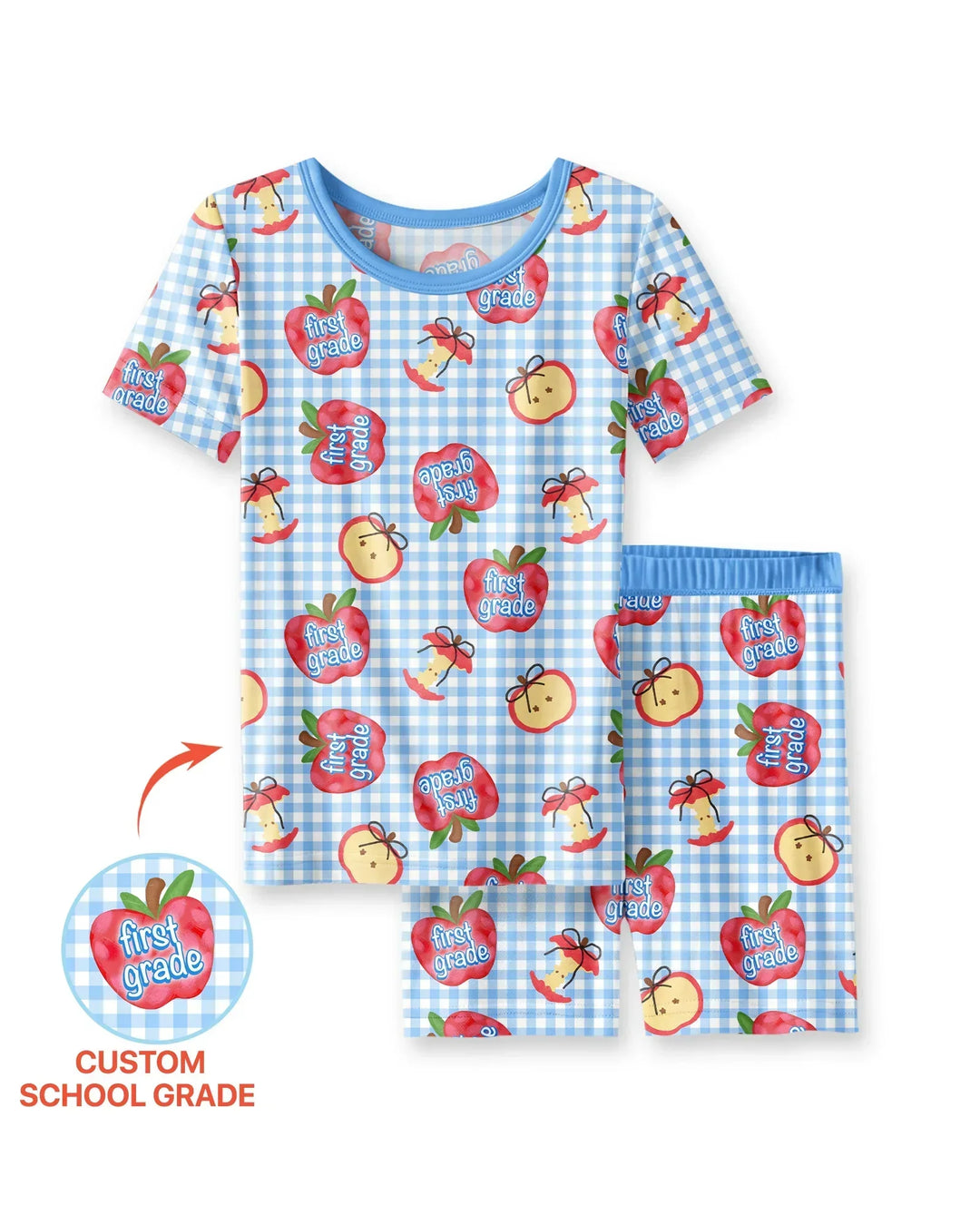 Schlafanzug-Set zweiteilig, kurze Ärmel, kurze Hose, Bambus