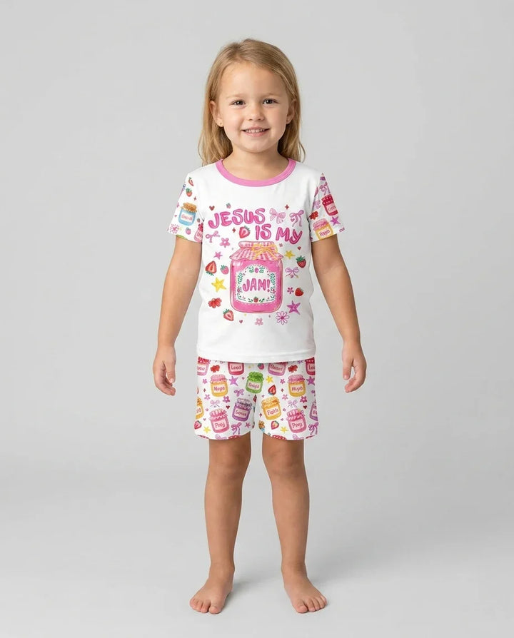 Conjunto de Pijama de Dos Piezas de Bambú con Mangas Cortas y Pantalones Cortos
