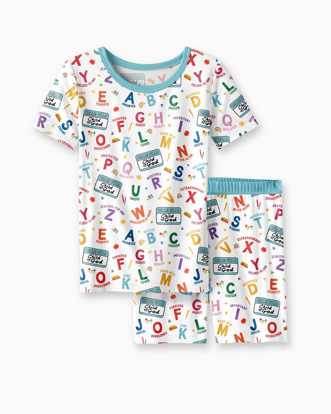 Schlafanzug-Set zweiteilig, kurze Ärmel, kurze Hose, Bambus
