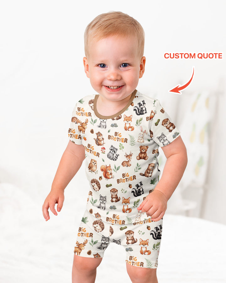 Schlafanzug-Set zweiteilig, kurze Ärmel, kurze Hose, Bambus