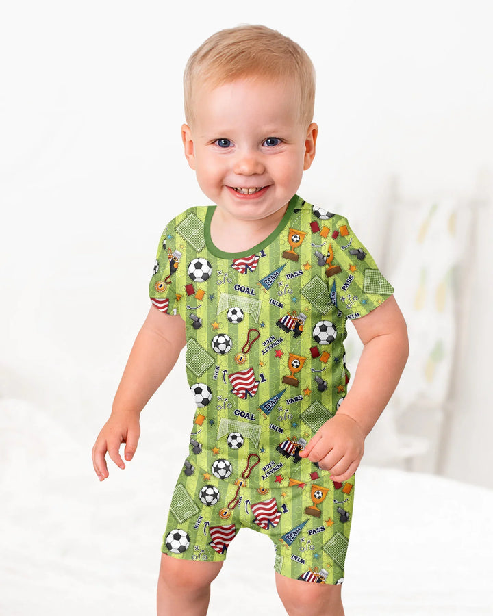 Conjunto de Pijama de Dos Piezas de Bambú con Mangas Cortas y Pantalones Cortos