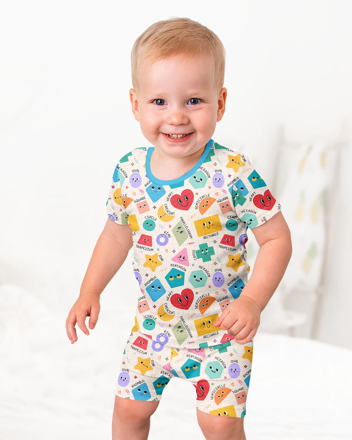 Schlafanzug-Set zweiteilig, kurze Ärmel, kurze Hose, Bambus