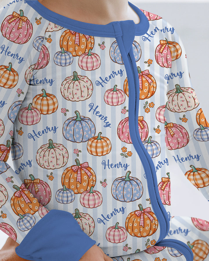 Custom Name Pumpkin Patch Bamboo Convertible Zippy