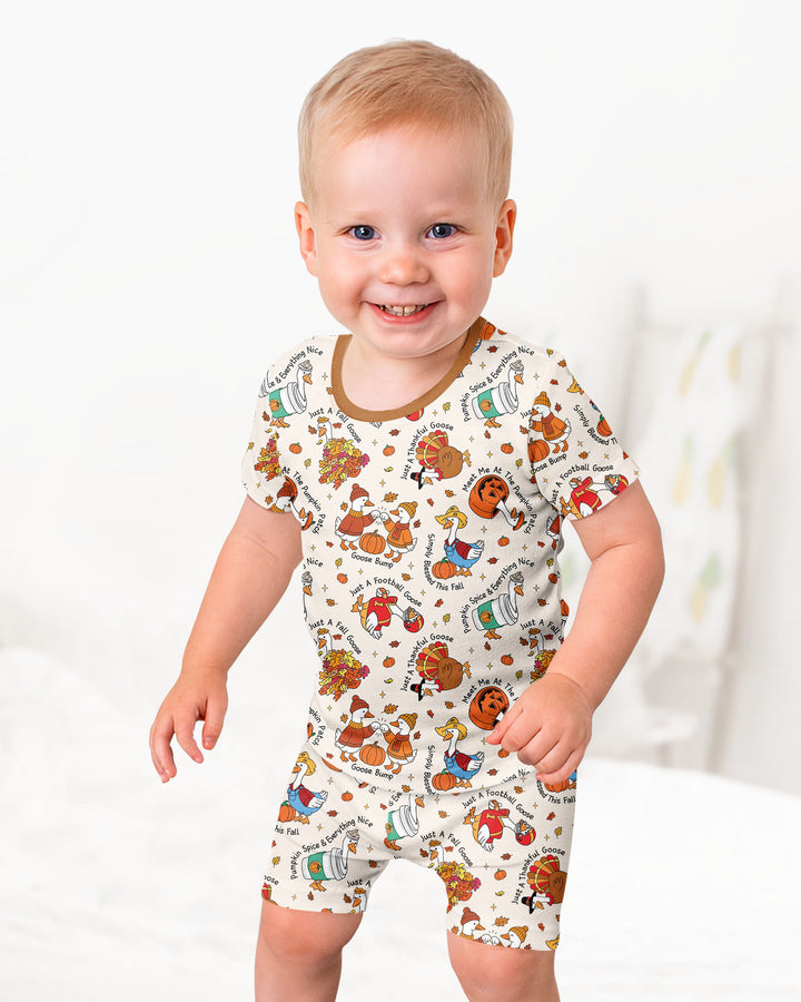 Schlafanzug-Set zweiteilig, kurze Ärmel, kurze Hose, Bambus