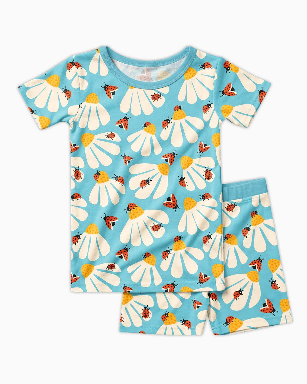 Lucky Little Bug Bamboo Two Piece Short Sleeve Shorts Pajama Set