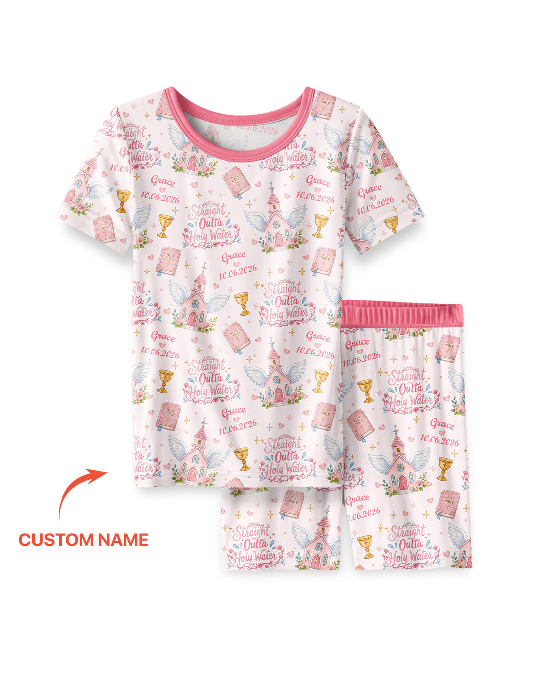 Schlafanzug-Set zweiteilig, kurze Ärmel, kurze Hose, Bambus