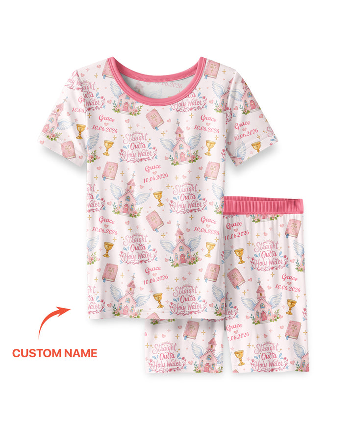 Schlafanzug-Set zweiteilig, kurze Ärmel, kurze Hose, Bambus