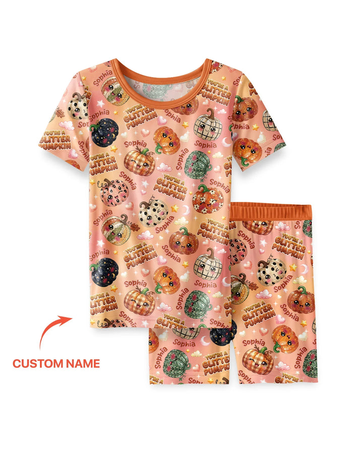 Conjunto de Pijama de Dos Piezas de Bambú con Mangas Cortas y Pantalones Cortos