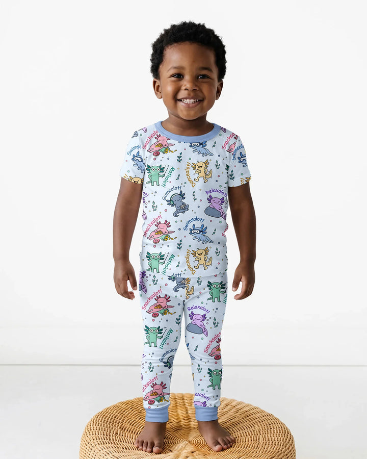 A Lotta Axolotls Bamboo Two Piece Short Sleeve Pajama Set