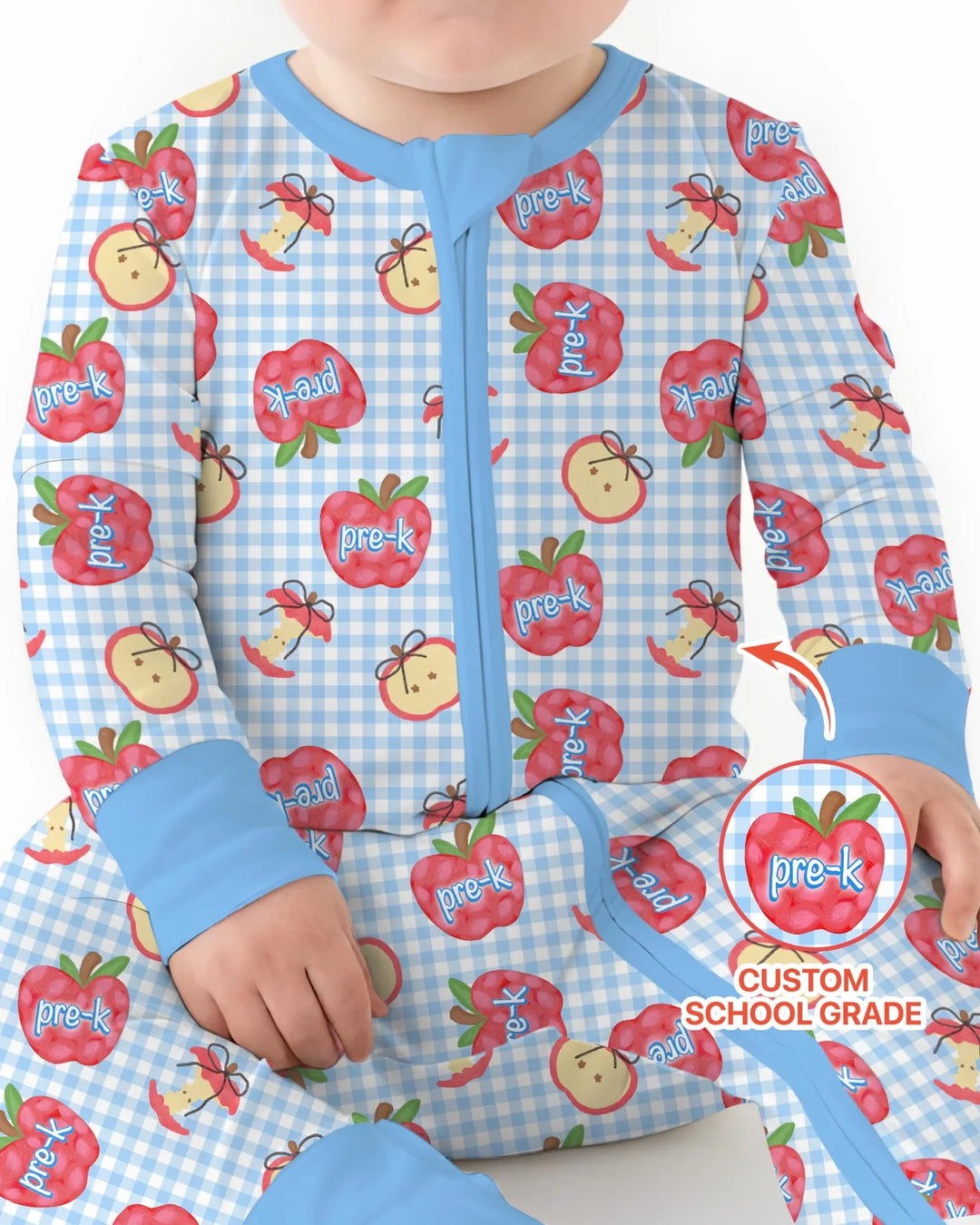 Custom School Grade Apple Days Bamboo Convertible Zippy