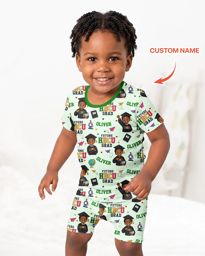 Conjunto de Pijama de Dos Piezas de Bambú con Mangas Cortas y Pantalones Cortos