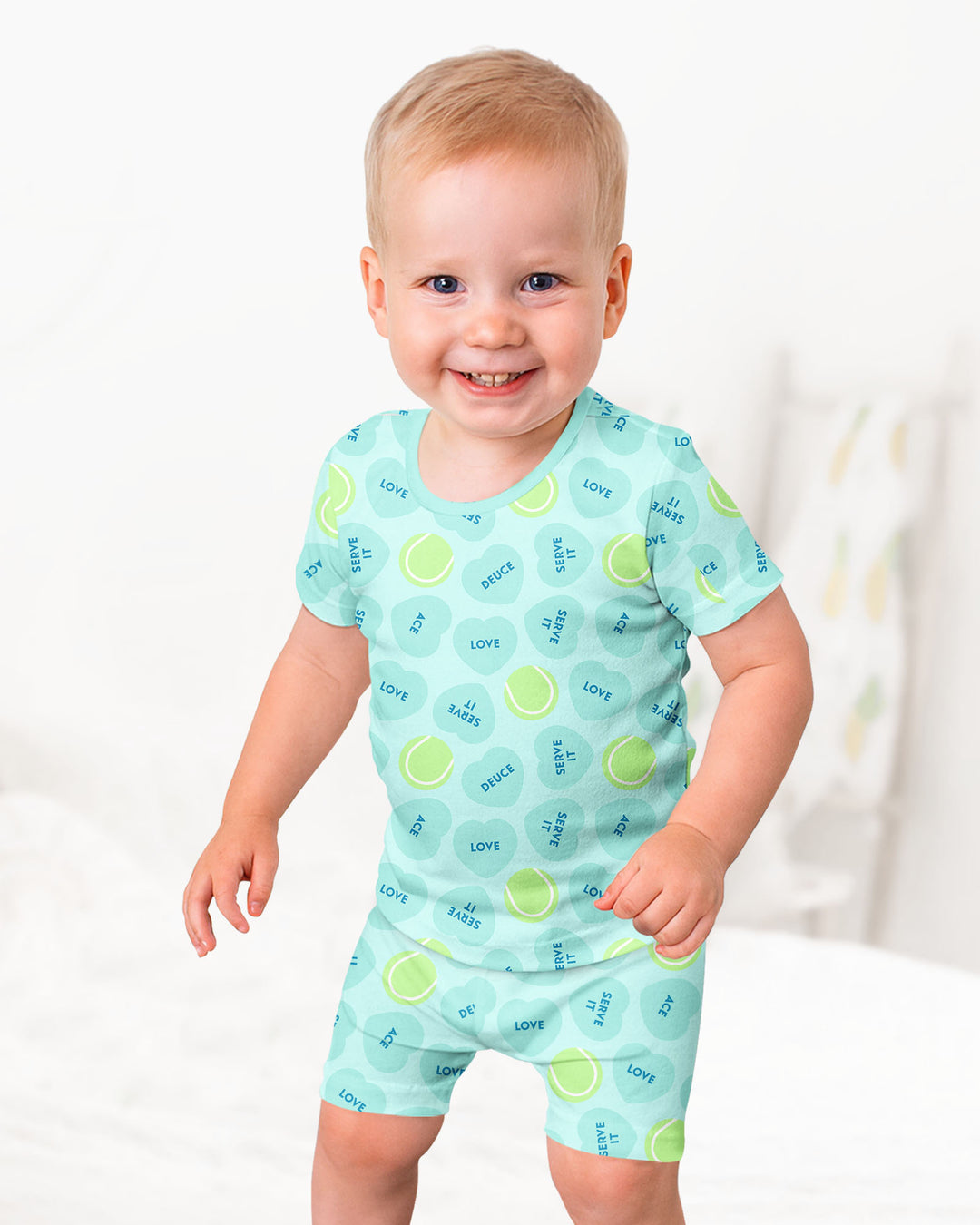 Schlafanzug-Set zweiteilig, kurze Ärmel, kurze Hose, Bambus