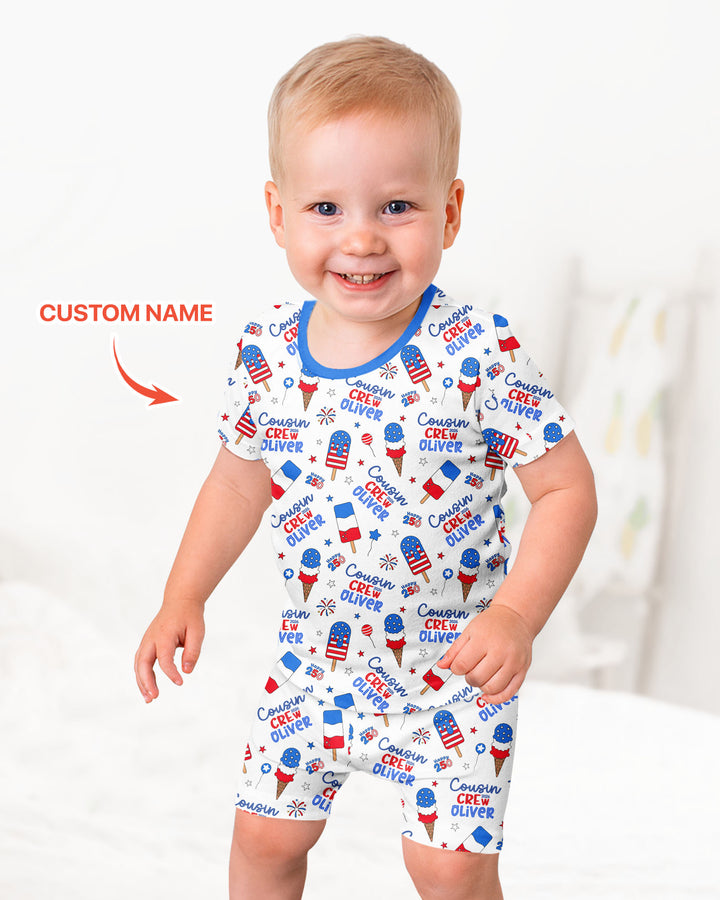 Conjunto de Pijama de Dos Piezas de Bambú con Mangas Cortas y Pantalones Cortos
