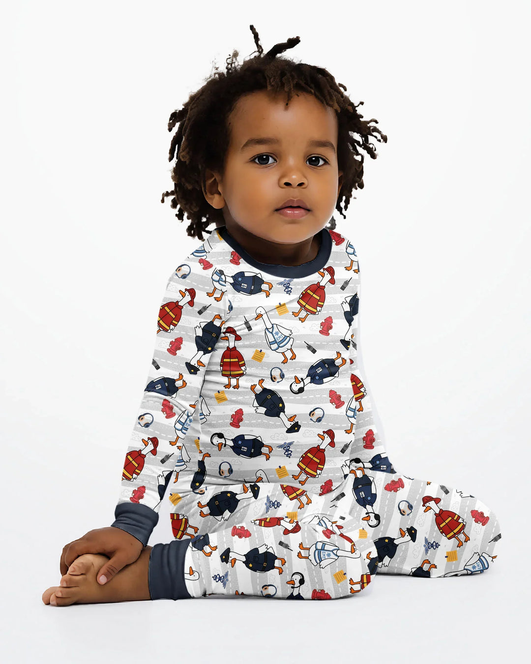 Zweiteiliges Langarm-Pyjama-Set mit Sommerfrüchten