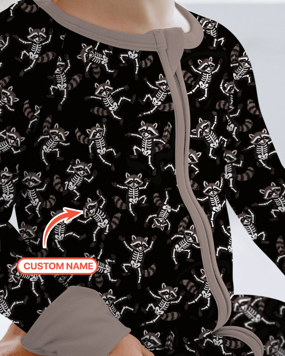 Funny Halloween Racoon Bamboo Convertible Zippy