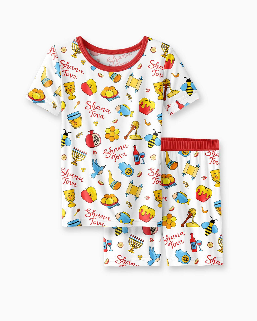 Shanah Tovah U'Metukah Bamboo Two Piece Short Sleeve Shorts Pajama Set