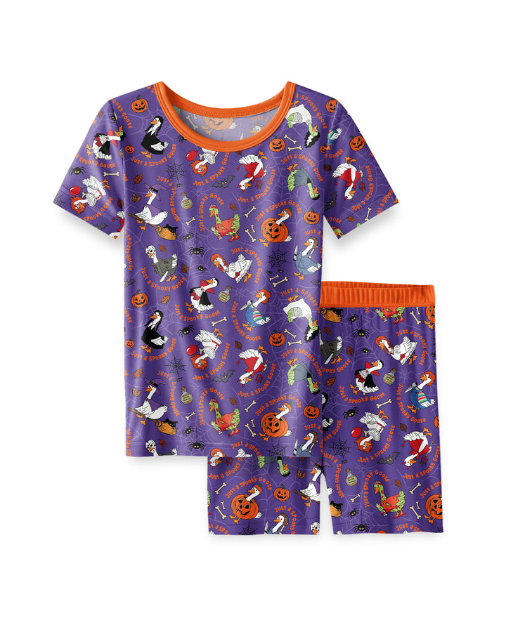 Schlafanzug-Set zweiteilig, kurze Ärmel, kurze Hose, Bambus