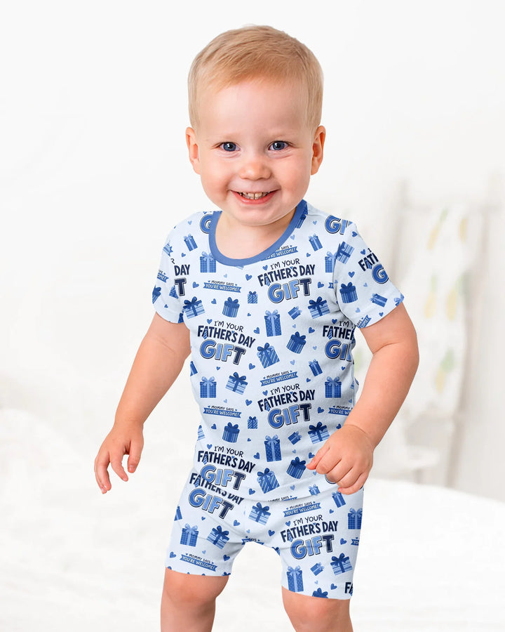 I'm Your Father's Day Gift Bamboo Two Piece Short Sleeve Shorts Pajama Set