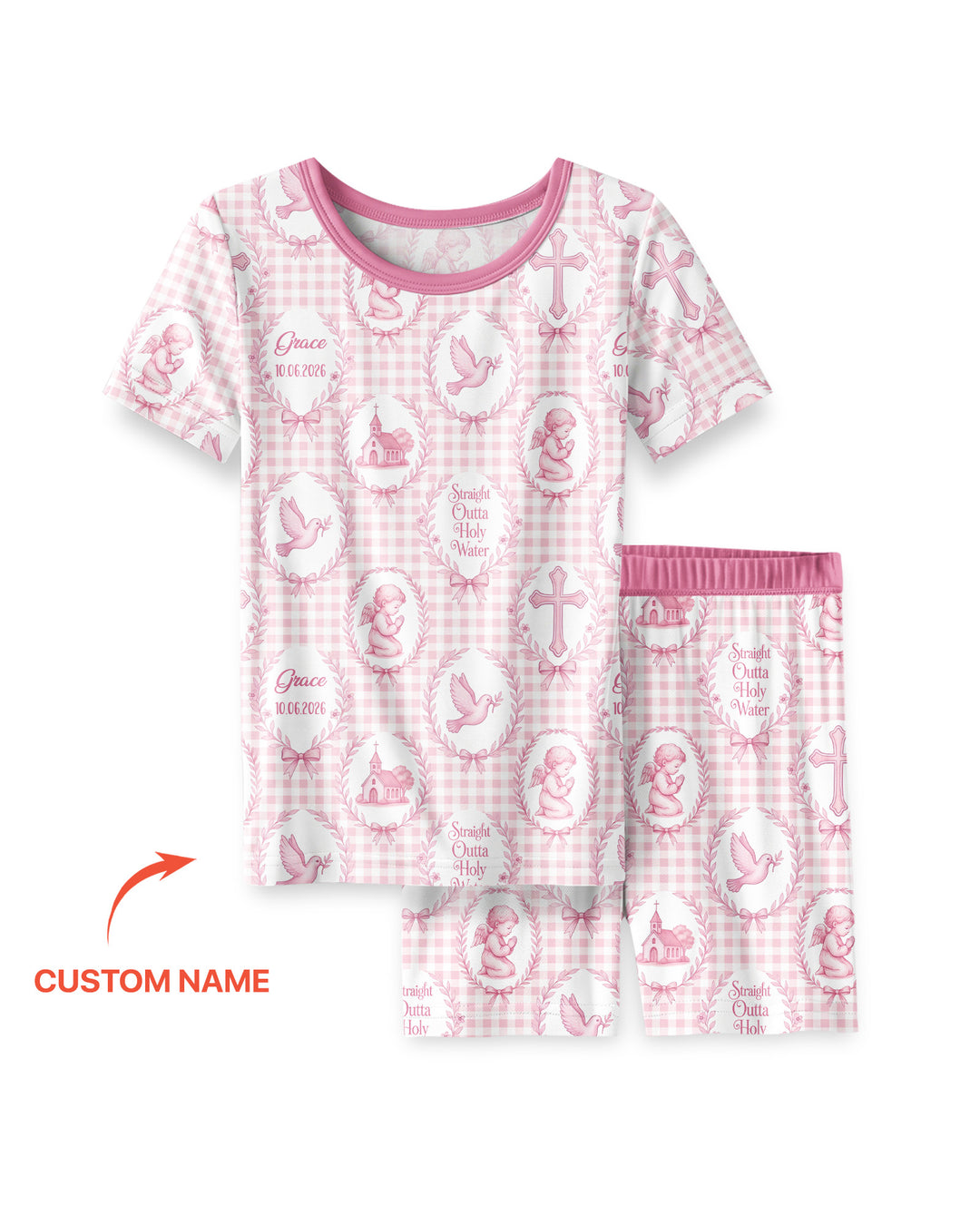 Schlafanzug-Set zweiteilig, kurze Ärmel, kurze Hose, Bambus