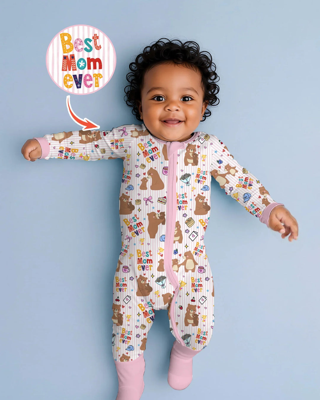 Best Mama Bear Ever Family Matching Bamboo Convertible Zippy