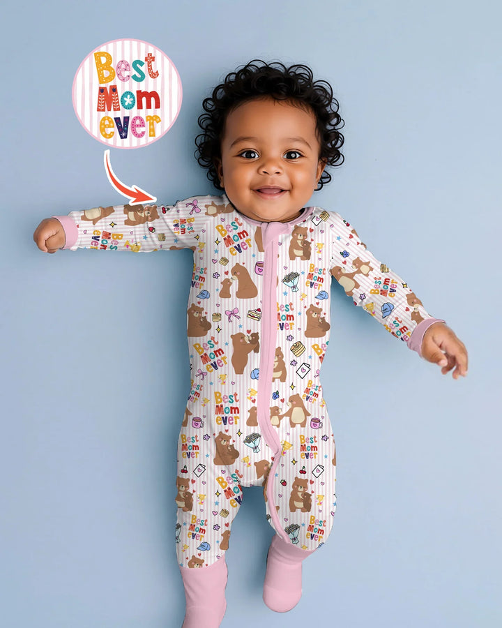 Best Mama Bear Ever Family Matching Bamboo Convertible Zippy