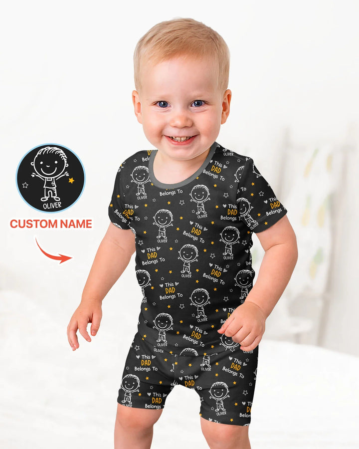 Zweiteiliges Pyjama-Set mit kurzen Ärmeln und Shorts im Sommer-Design