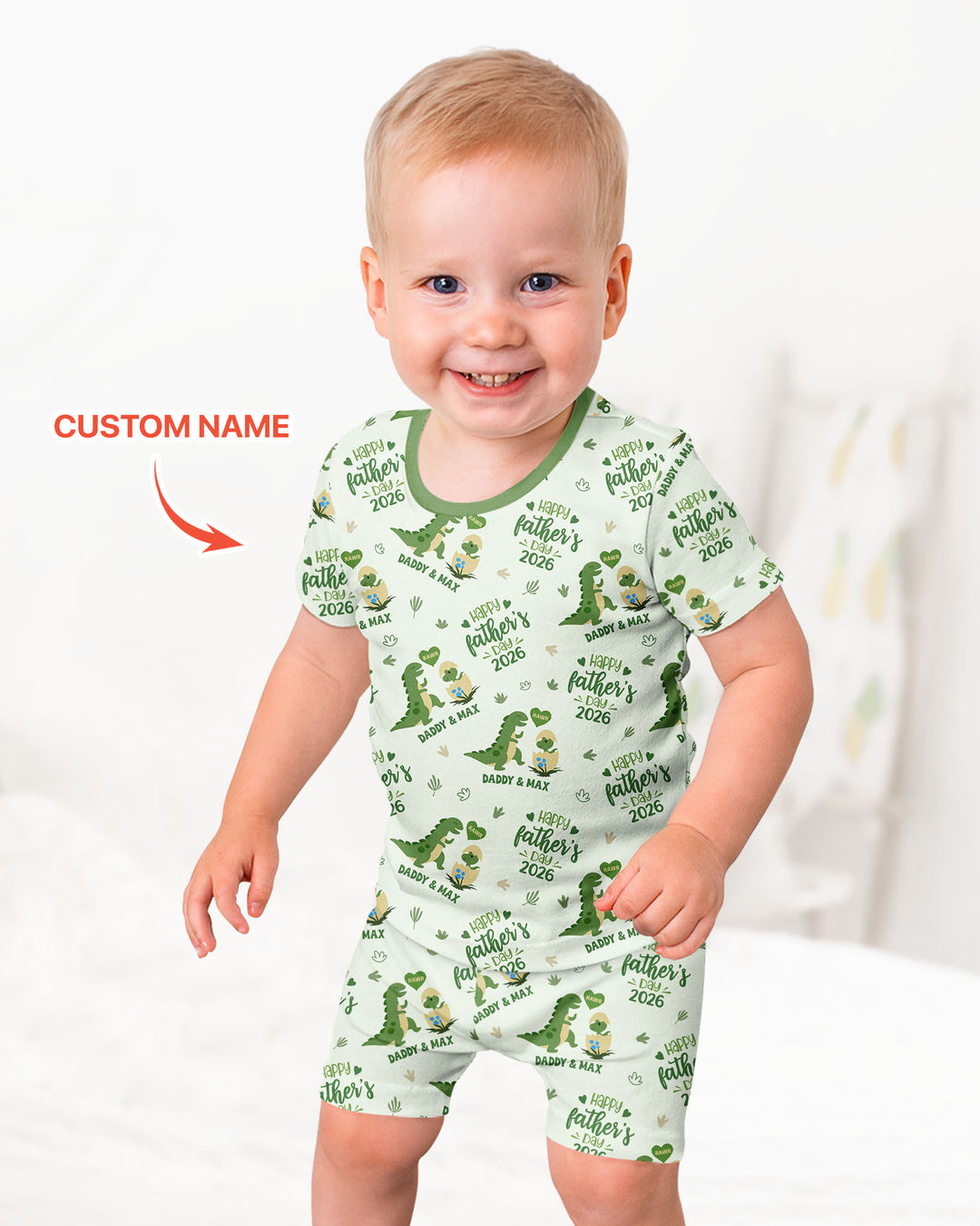 Zweiteiliges Pyjama-Set mit kurzen Ärmeln und Shorts im Sommer-Design