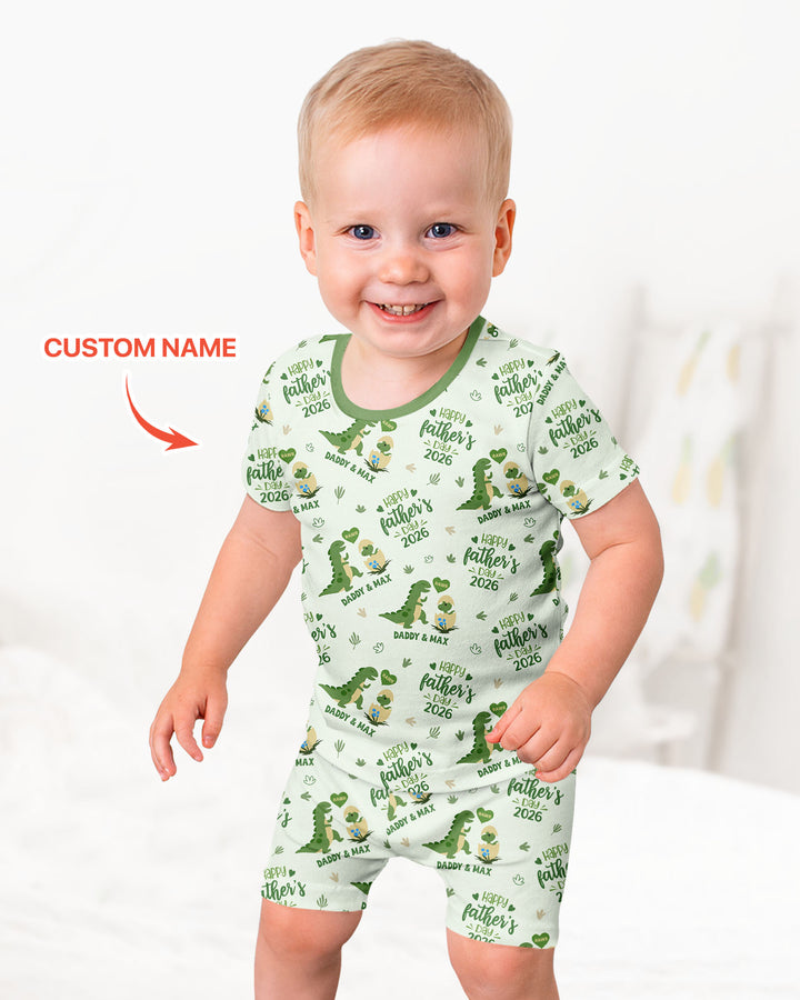 Zweiteiliges Pyjama-Set mit kurzen Ärmeln und Shorts im Sommer-Design