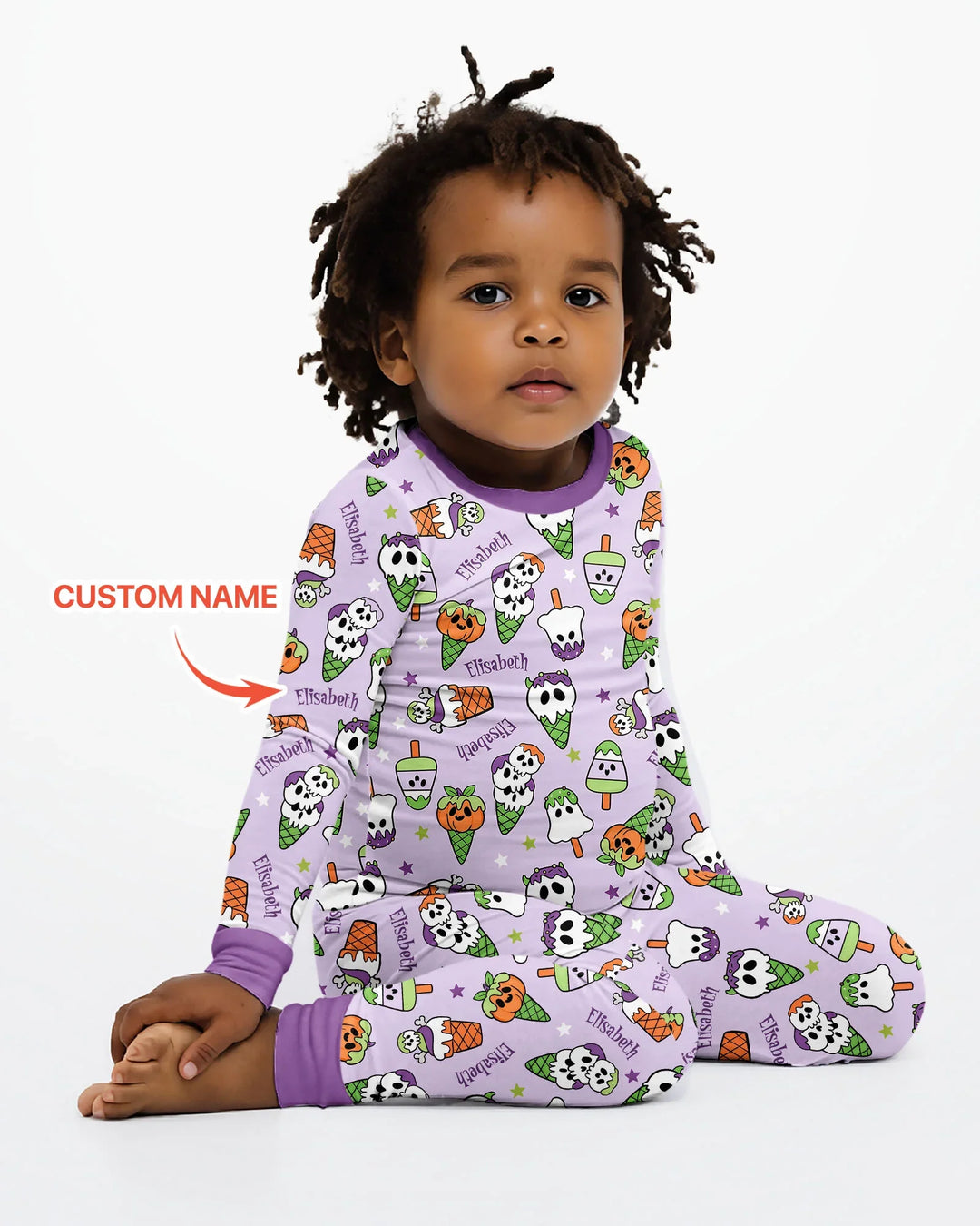 Conjunto de pijama de dos piezas de bambú con mangas largas, plantilla PERSONALIZADA