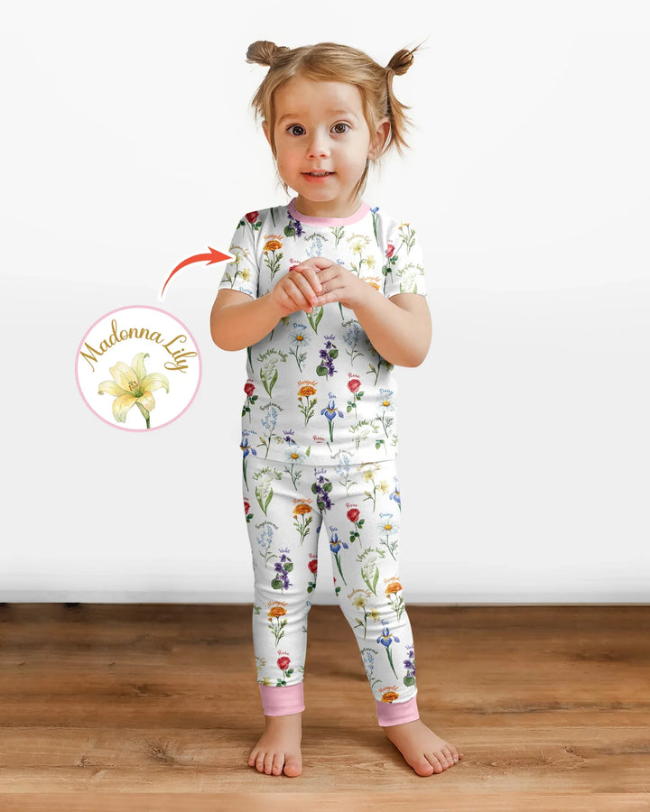 Marian Garden Bamboo Two Piece Short Sleeve Pajama Set