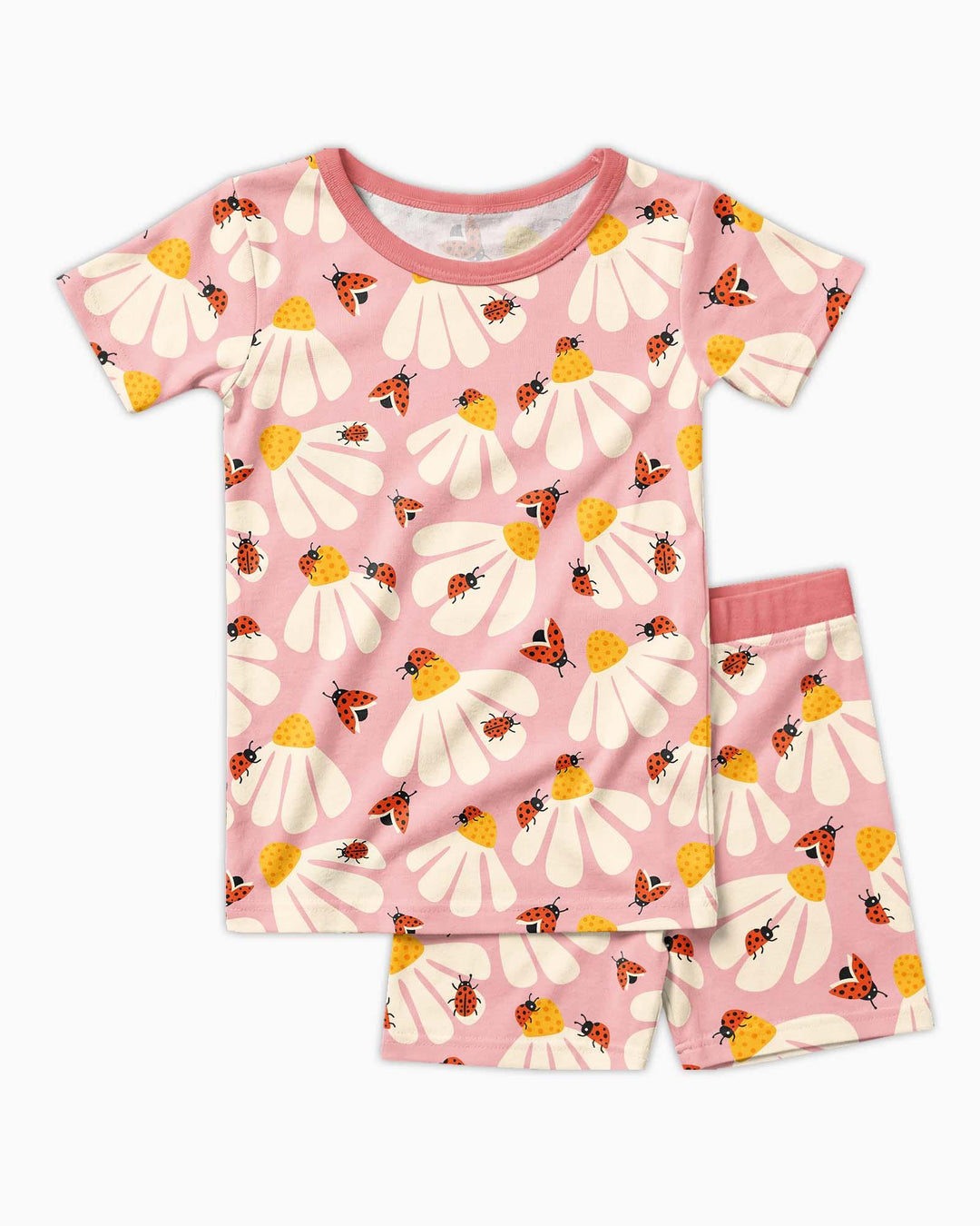 Lucky Little Bug Bamboo Two Piece Short Sleeve Shorts Pajama Set