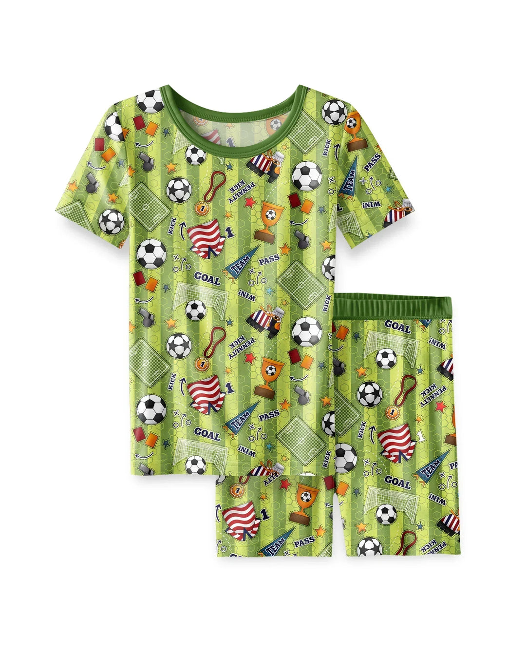 Conjunto de Pijama de Dos Piezas de Bambú con Mangas Cortas y Pantalones Cortos