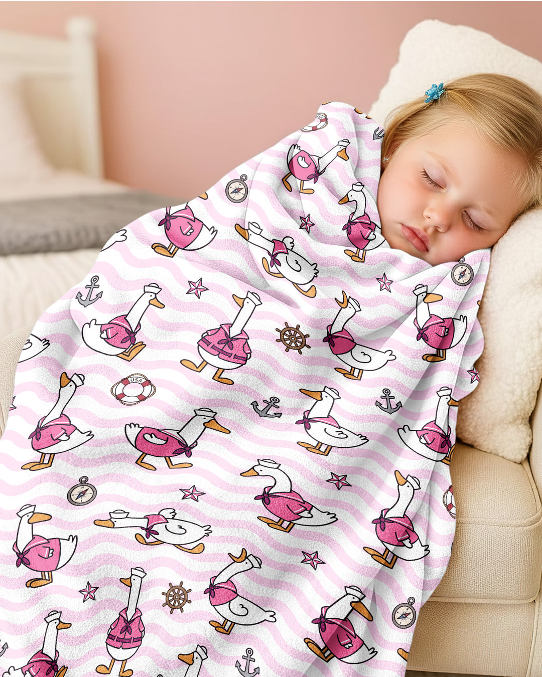 Silly Goose Sailor Bamboo Blanket