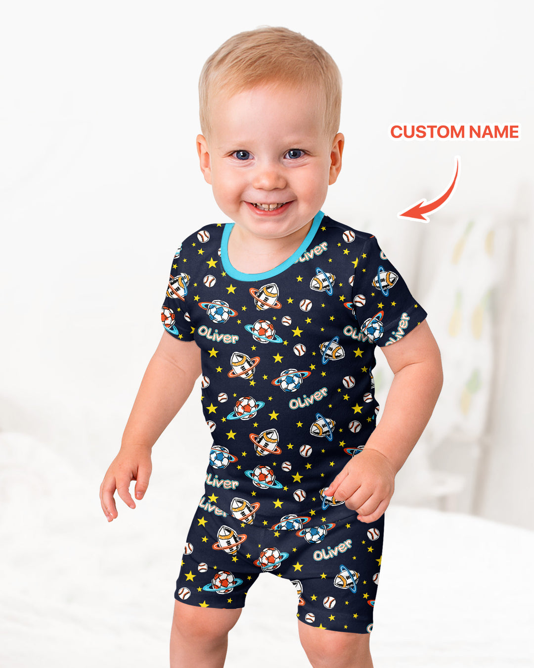 Schlafanzug-Set zweiteilig, kurze Ärmel, kurze Hose, Bambus
