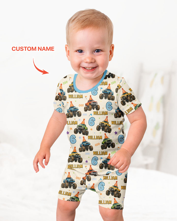 Conjunto de Pijama de Dos Piezas de Bambú con Mangas Cortas y Pantalones Cortos