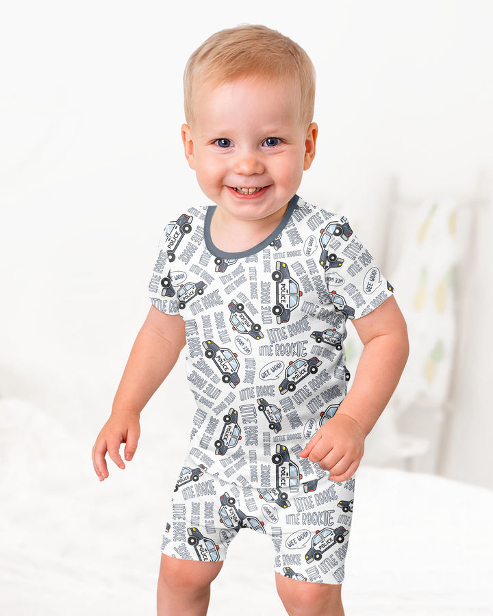 Little Rookie Bamboo Two Piece Short Sleeve Shorts Pajama Set