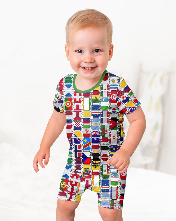 We Are 26 Family Matching Bamboo Two Piece Short Sleeve Shorts Pajama Set
