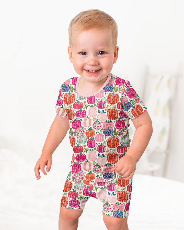 Conjunto de Pijama de Dos Piezas de Bambú con Mangas Cortas y Pantalones Cortos