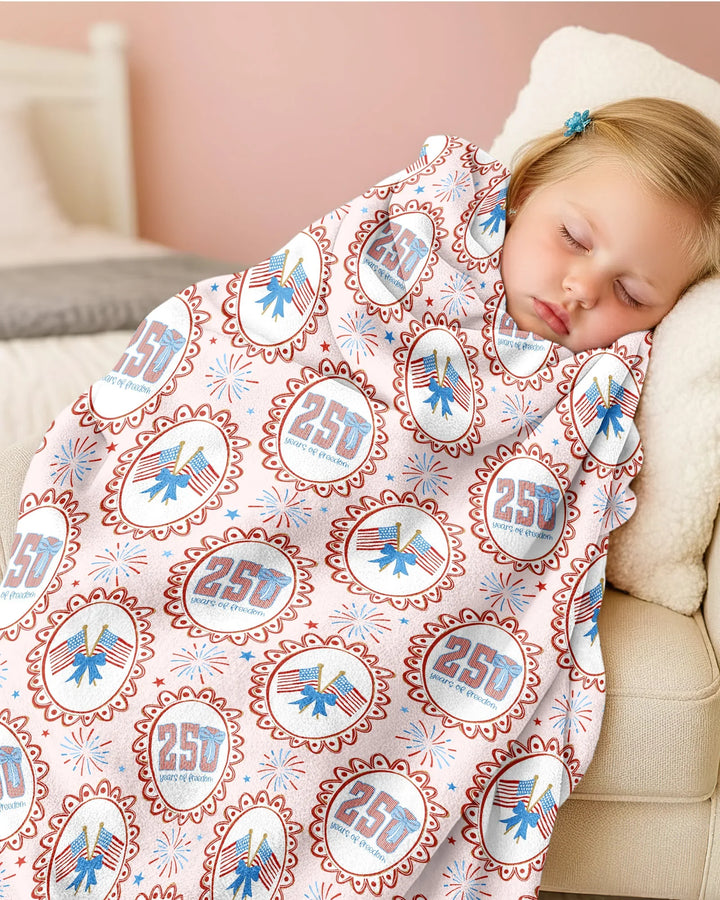 Patriotic CoquetteBamboo Blanket