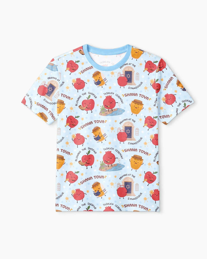Sweet Sacred Moments Family Matching Bamboo Men Short Sleeve Short Pajama Set