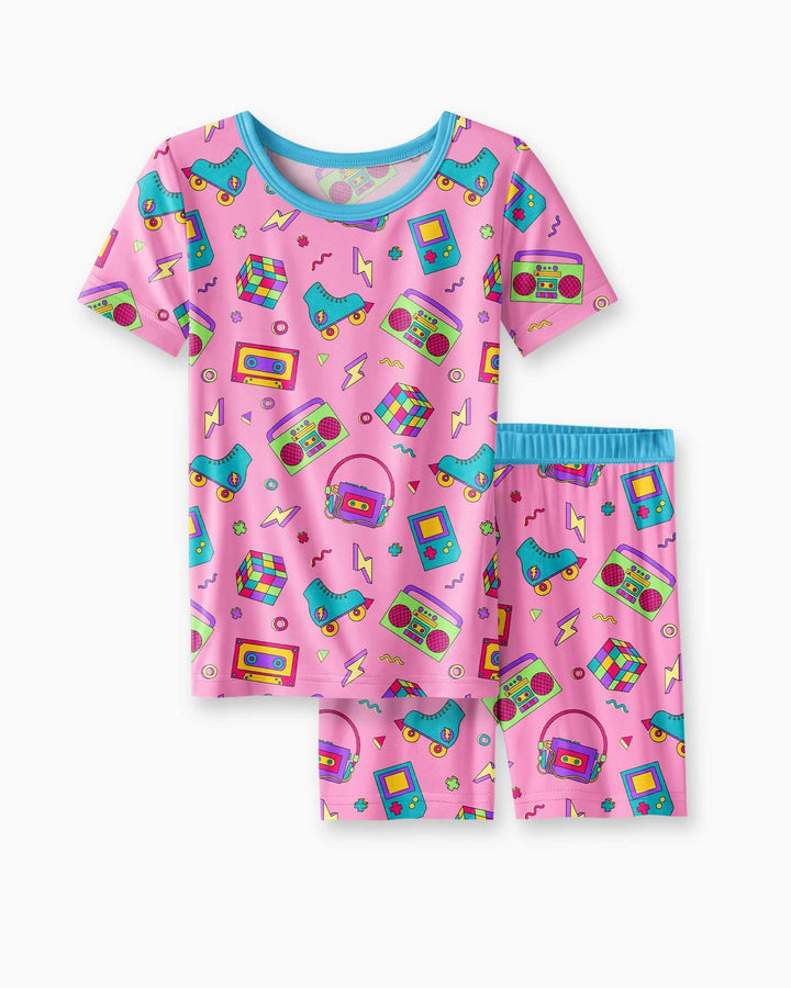 Pijama de dos piezas de bambú de manga corta y pantalón corto "El mejor papá del mundo"