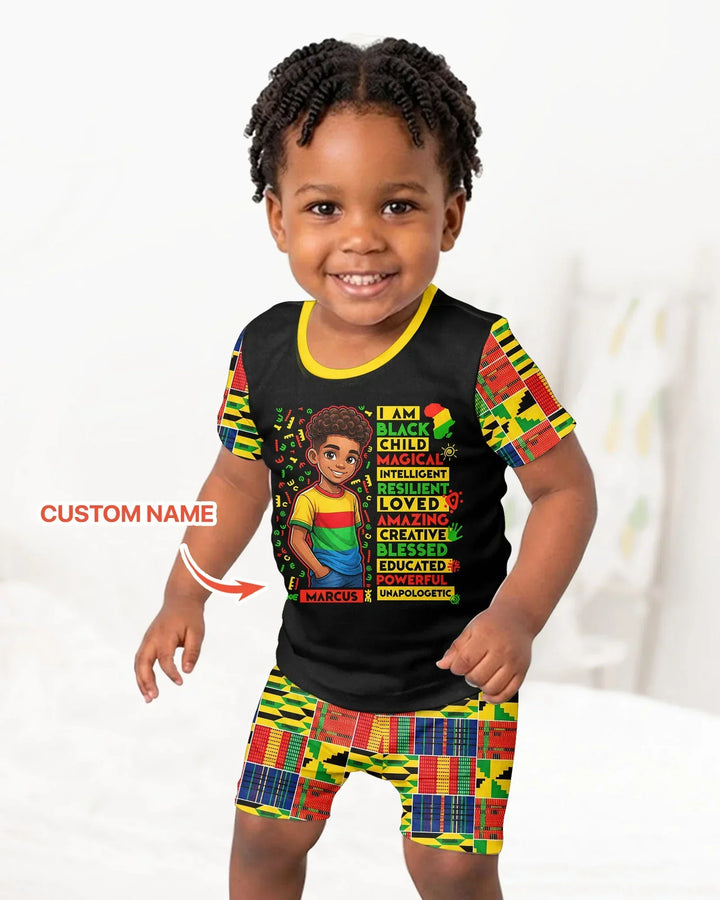Pijama de bambú de dos piezas de manga corta con pantalón corto, plantilla personalizada